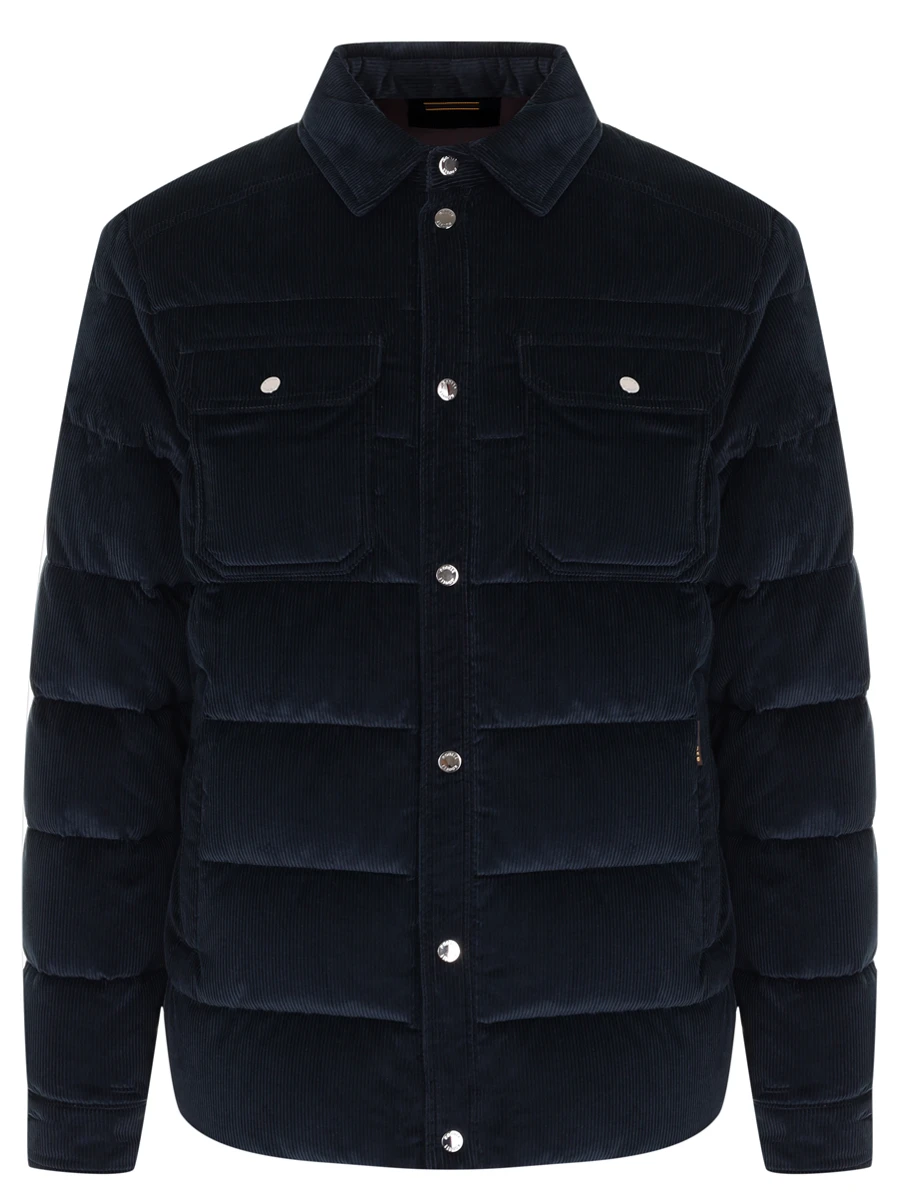 Пуховик вельветовый MOORER BLU VETON-VH BLUMOUGI101097-TEPAK81 Темно Синий 