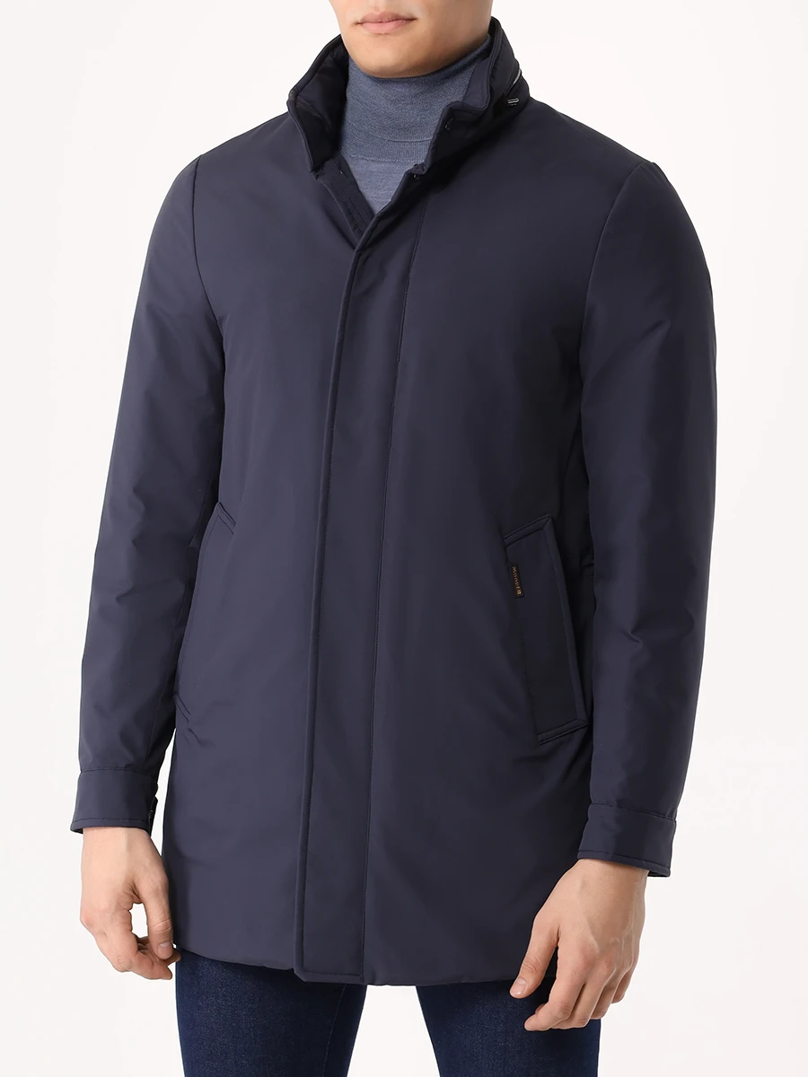 Пуховик однотонный MOORER BRACCI-SKT NAVY MOUGI100089-TEPA034 Темно Синий  Фото 4