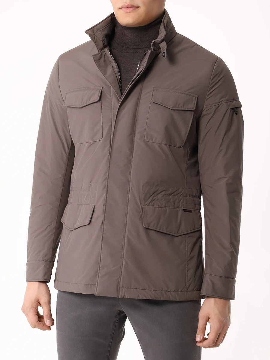 Куртка однотонная MOORER LEONARDO-STP VISONE МOUGI100225-TEPA023 Серый  Фото 4