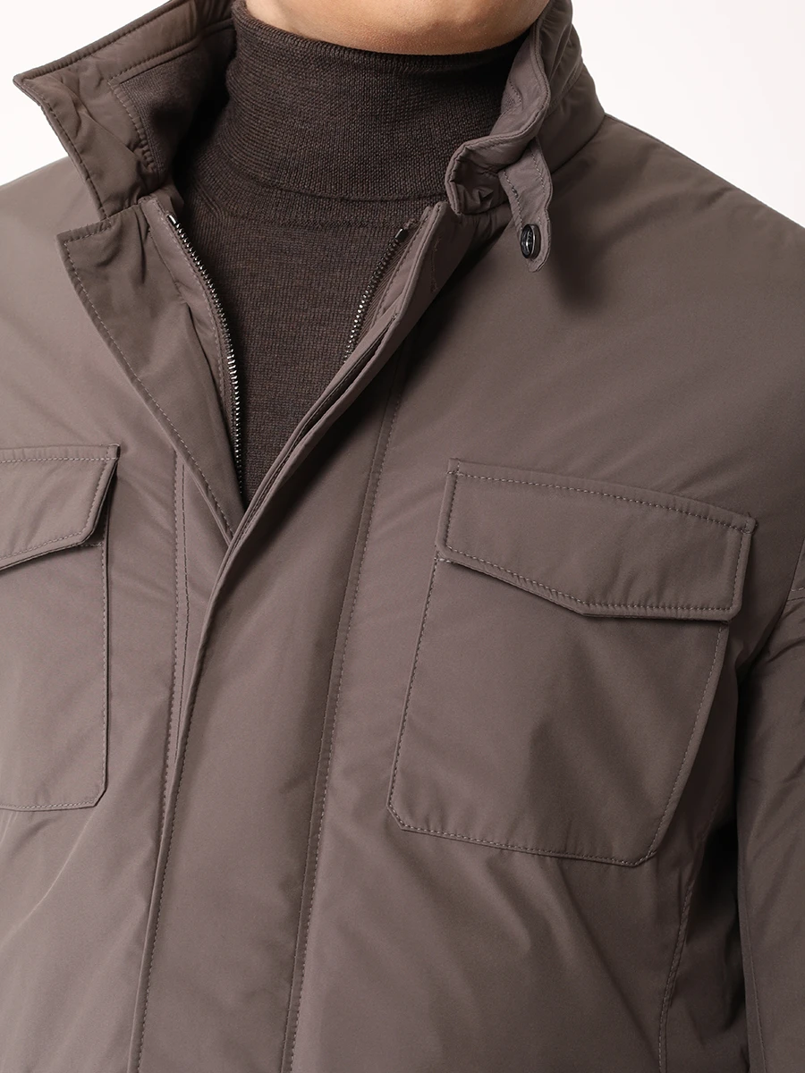 Куртка однотонная MOORER LEONARDO-STP VISONE МOUGI100225-TEPA023 Серый  Фото 5