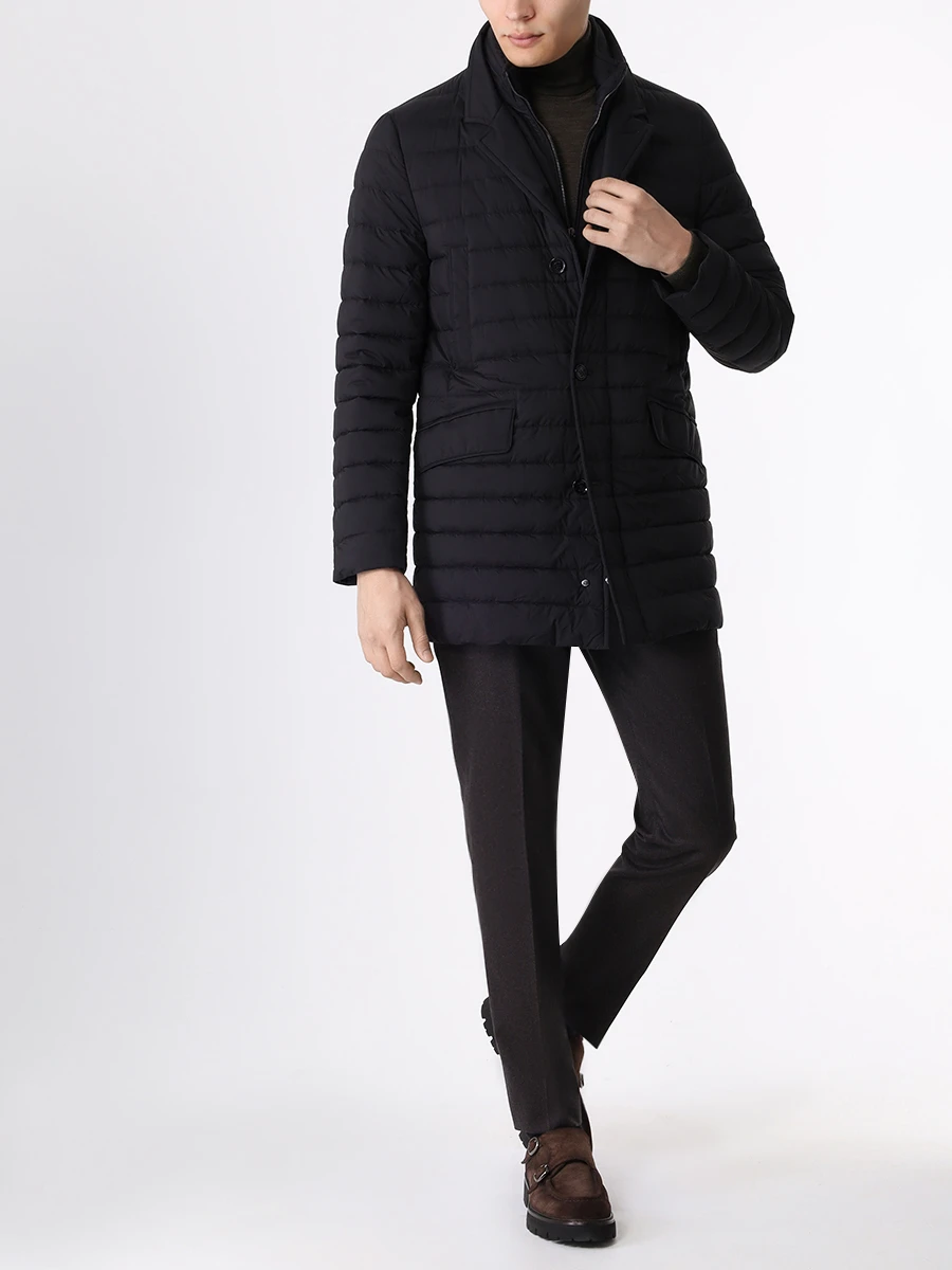 Пуховик стеганый MOORER PONTI-S3 NERO MOUPI100005-TEPA028 Черный  Фото 2