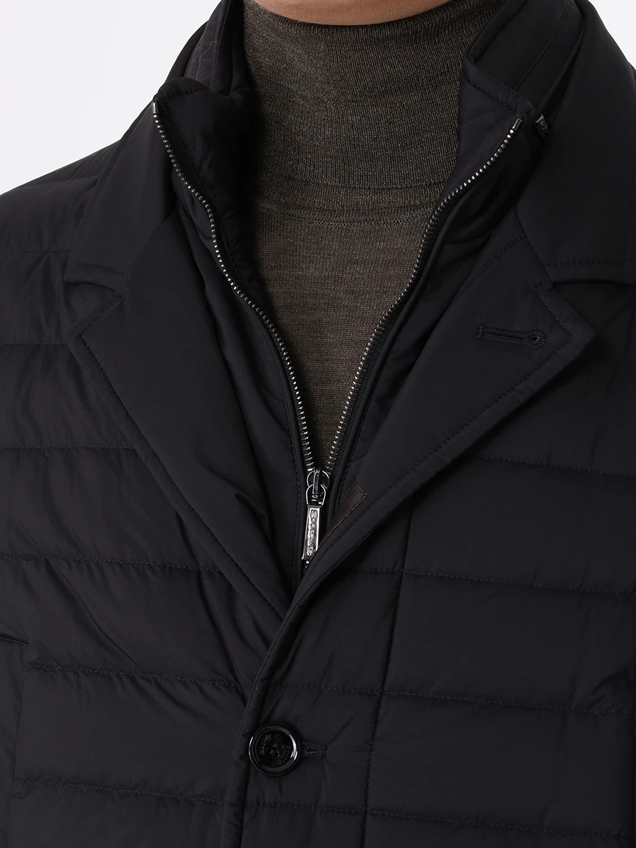 Пуховик стеганый MOORER PONTI-S3 NERO MOUPI100005-TEPA028 Черный  Фото 5
