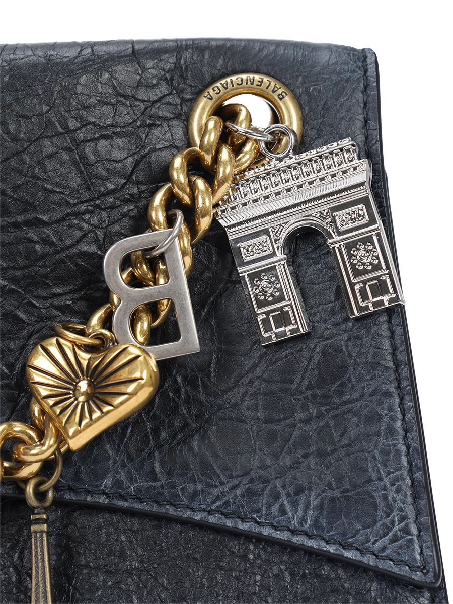 Сумка кожаная BALENCIAGA 781920 2AA6W 1000 Черный  Фото 4