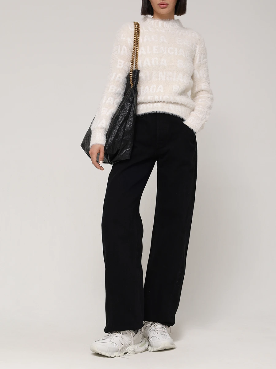 Джемпер шерстяной BALENCIAGA 769027-T6230-9002 Бежевый  Фото 2