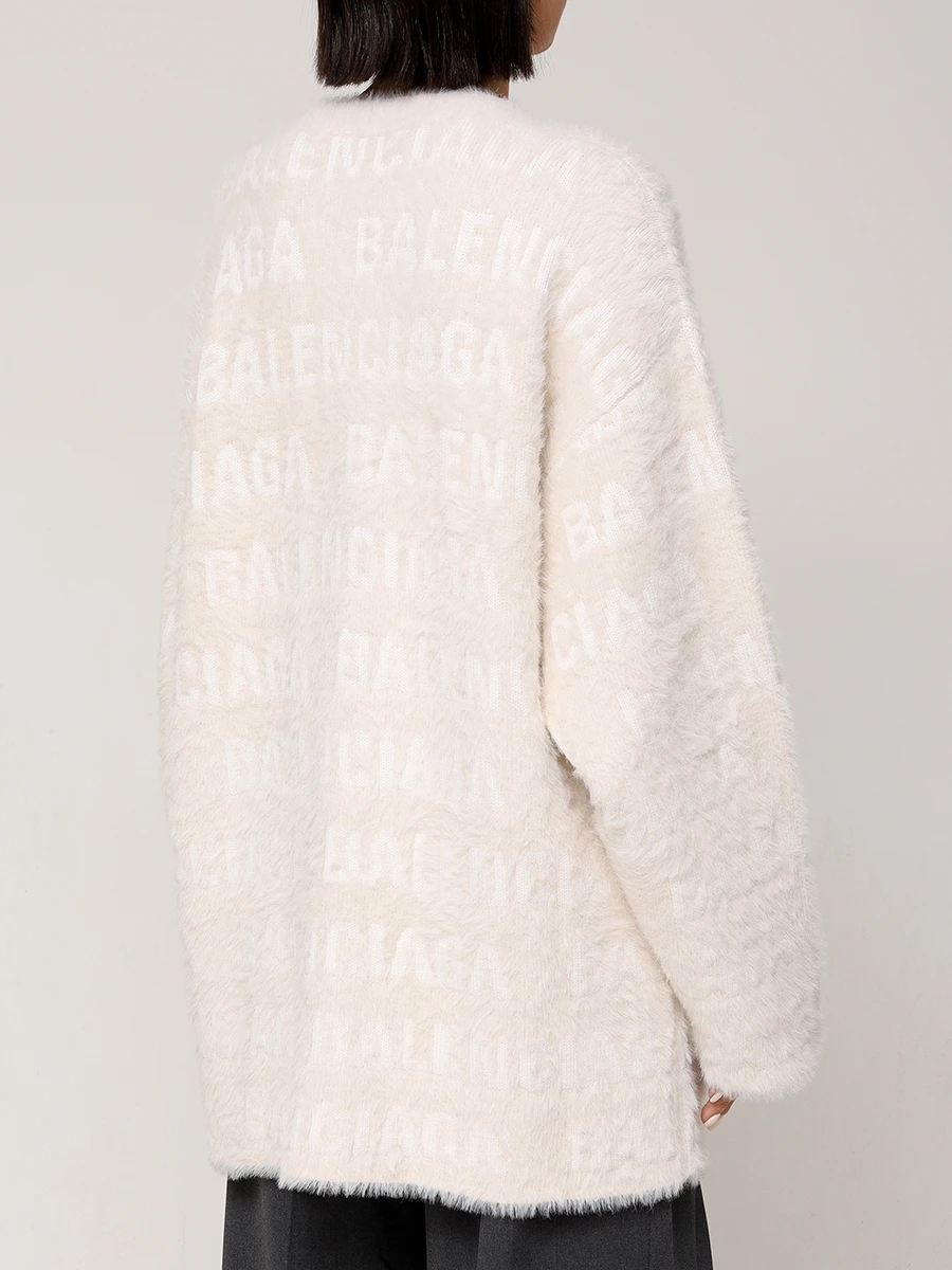 Кардиган шерстяной BALENCIAGA 769146-T6230-9002 Бежевый  Фото 3