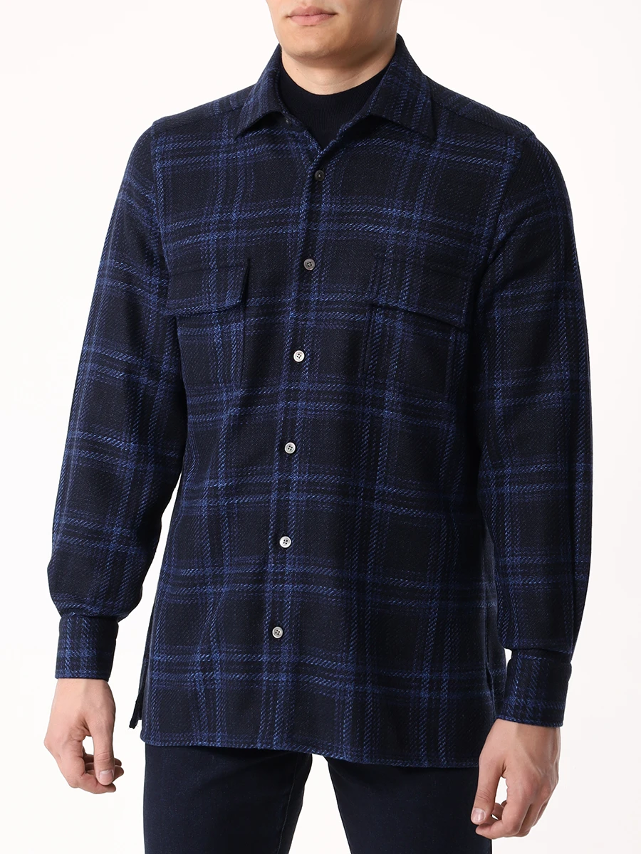 

Рубашка Regular Fit шерстяная, Синий, UCRRLK0169E09000