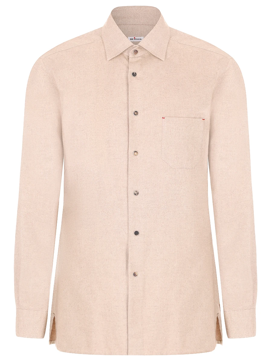 Рубашка хлопковая KITON UMCNERHH0906108001 Бежевый 