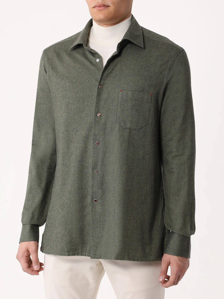 

Рубашка Slim Fit хлопковая, Зеленый, UMCNERHH0906105000