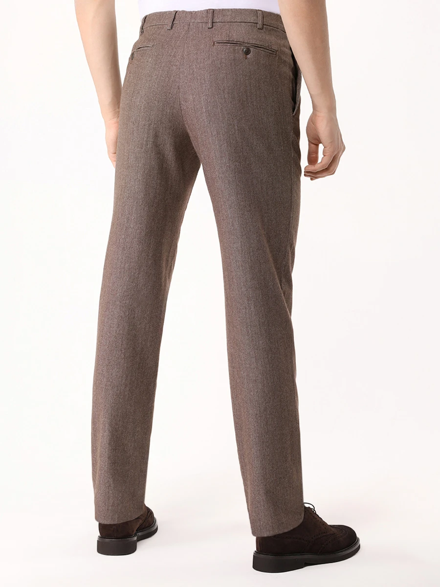 

Брюки Regular Fit из хлопка и шерсти, Коричневый, AV05333/701/V1019/6R