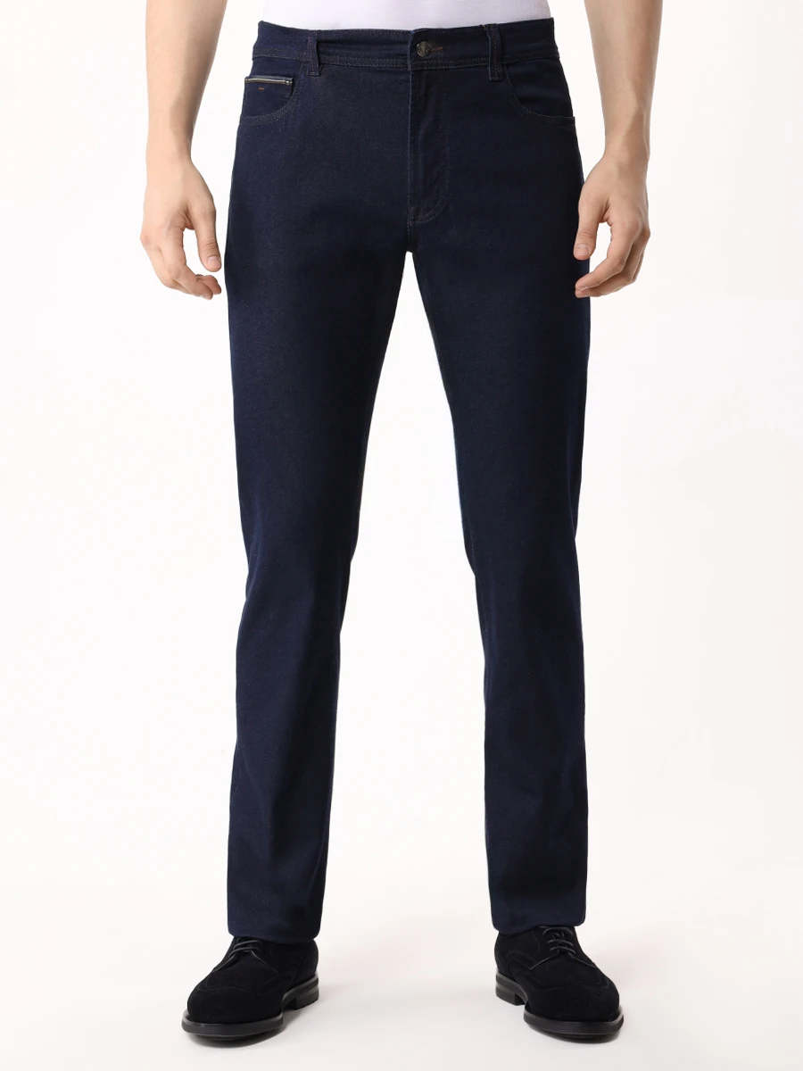 Джинсы Regular Fit хлопковые CANALI PD01428/F31/91729N Синий  Фото 4