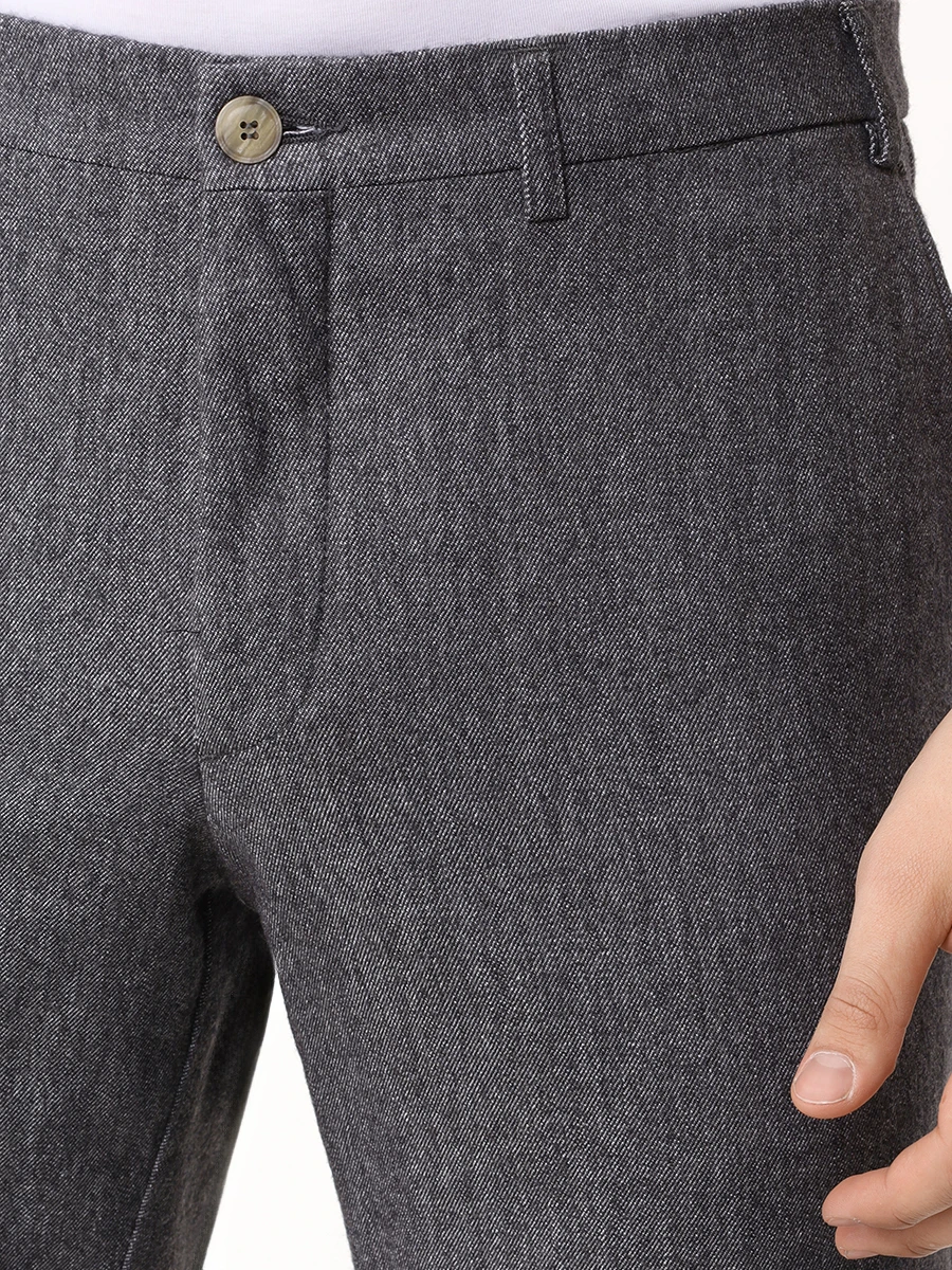 

Брюки Regular Fit из хлопка и шерсти, Серый, AV05333/201/V1019/6R Темно