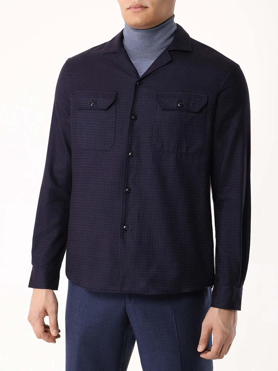 

Рубашка Regular Fit из хлопка и лиоцелла, Синий, GL03357/301/CSL2070