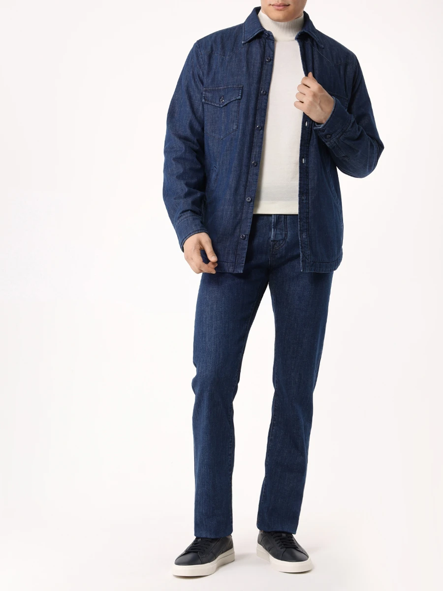Джинсы Regular Fit хлопковые JACOB COHEN UQE05 30 S4196 948D Синий  Фото 2