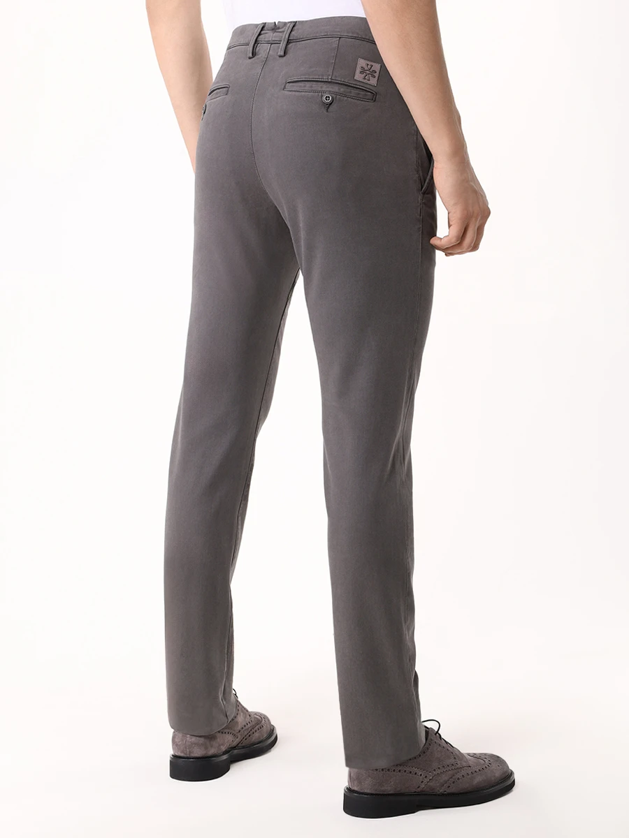 Брюки Slim Fit из модала и хлопка JACOB COHEN UP001 01 S4235 C35 Серый  Фото 3
