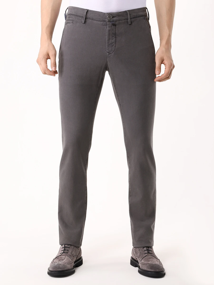 Брюки Slim Fit из модала и хлопка JACOB COHEN UP001 01 S4235 C35 Серый  Фото 4