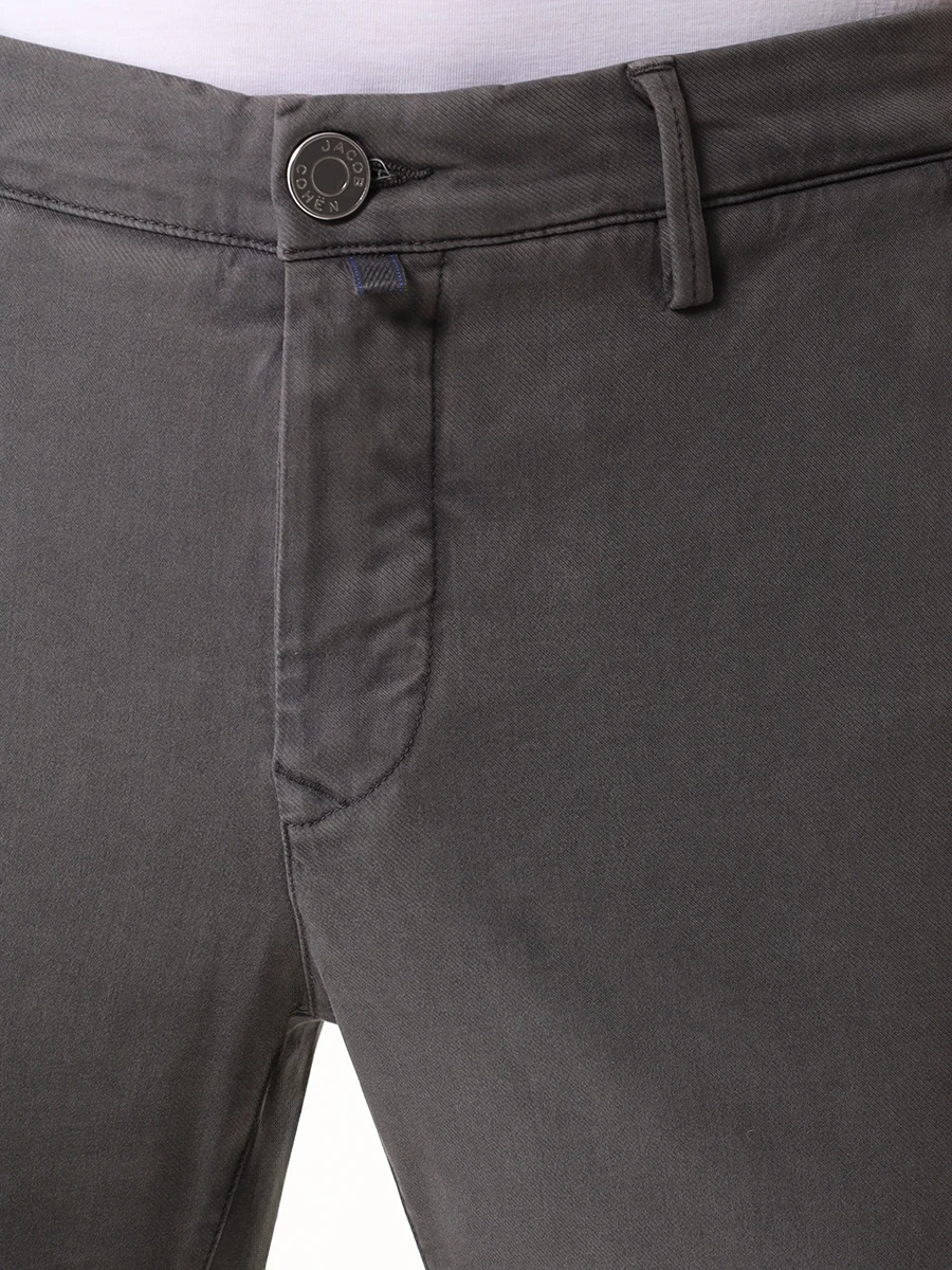 Брюки Slim Fit из модала и хлопка JACOB COHEN UP001 01 S4235 C35 Серый  Фото 5