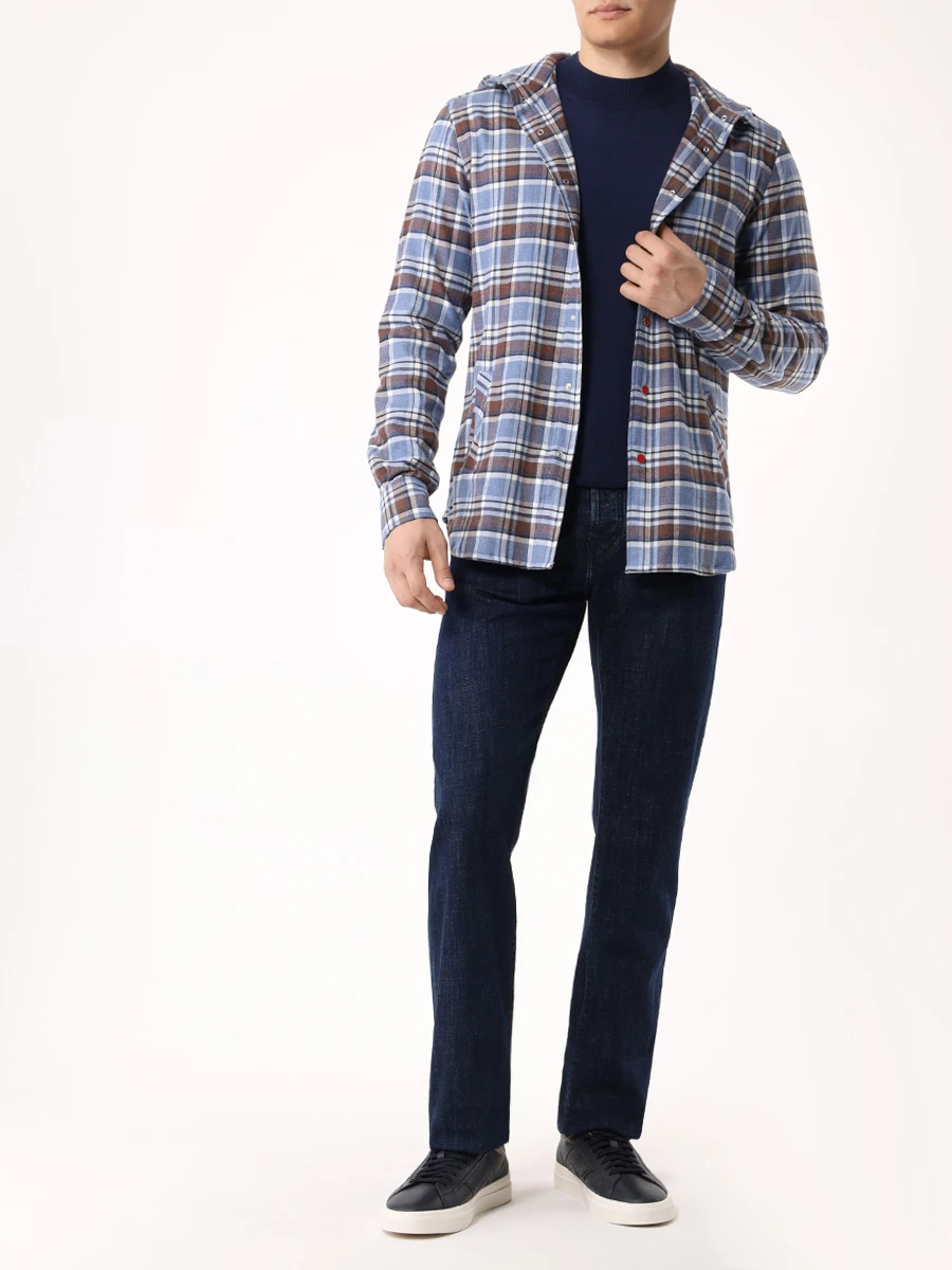 Джинсы Regular Fit хлопковые JACOB COHEN UQM05 30 S4194 823D Темно- Синий  Фото 2