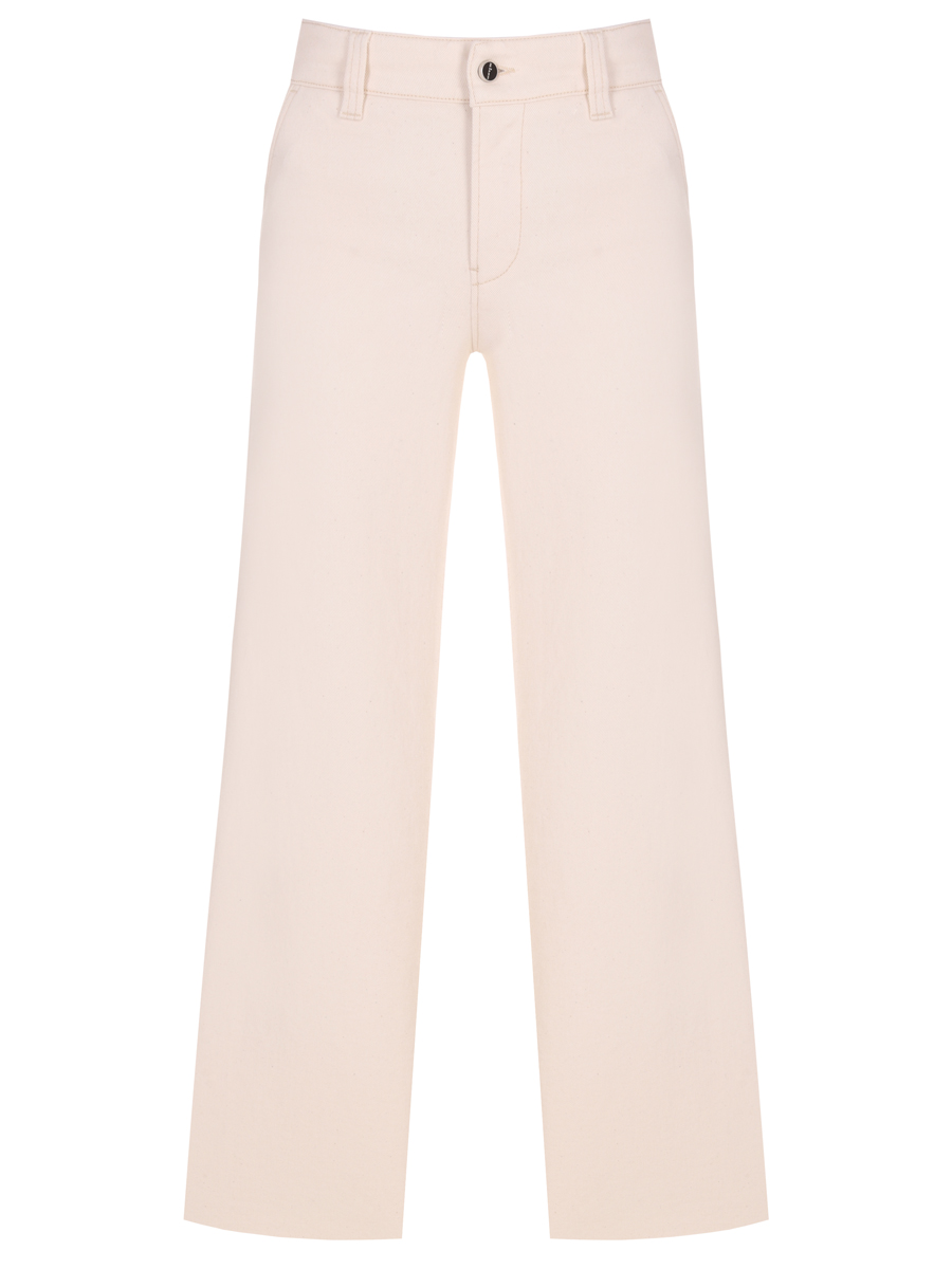 Джинсы-клеш хлопковые KITON DJ58106K0506F01003 Кремовый 