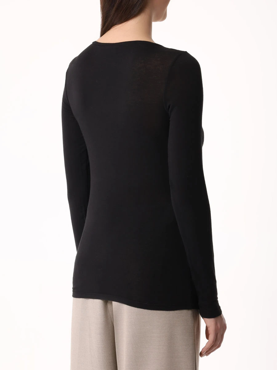 

Лонгслив из модала, Черный, D1786M-662B-999