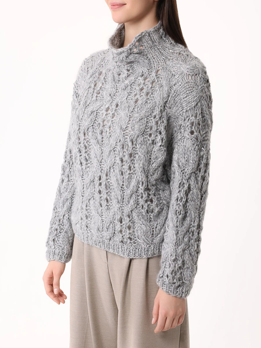 

Джемпер с пайетками, Серый, 41393M-40743-B5