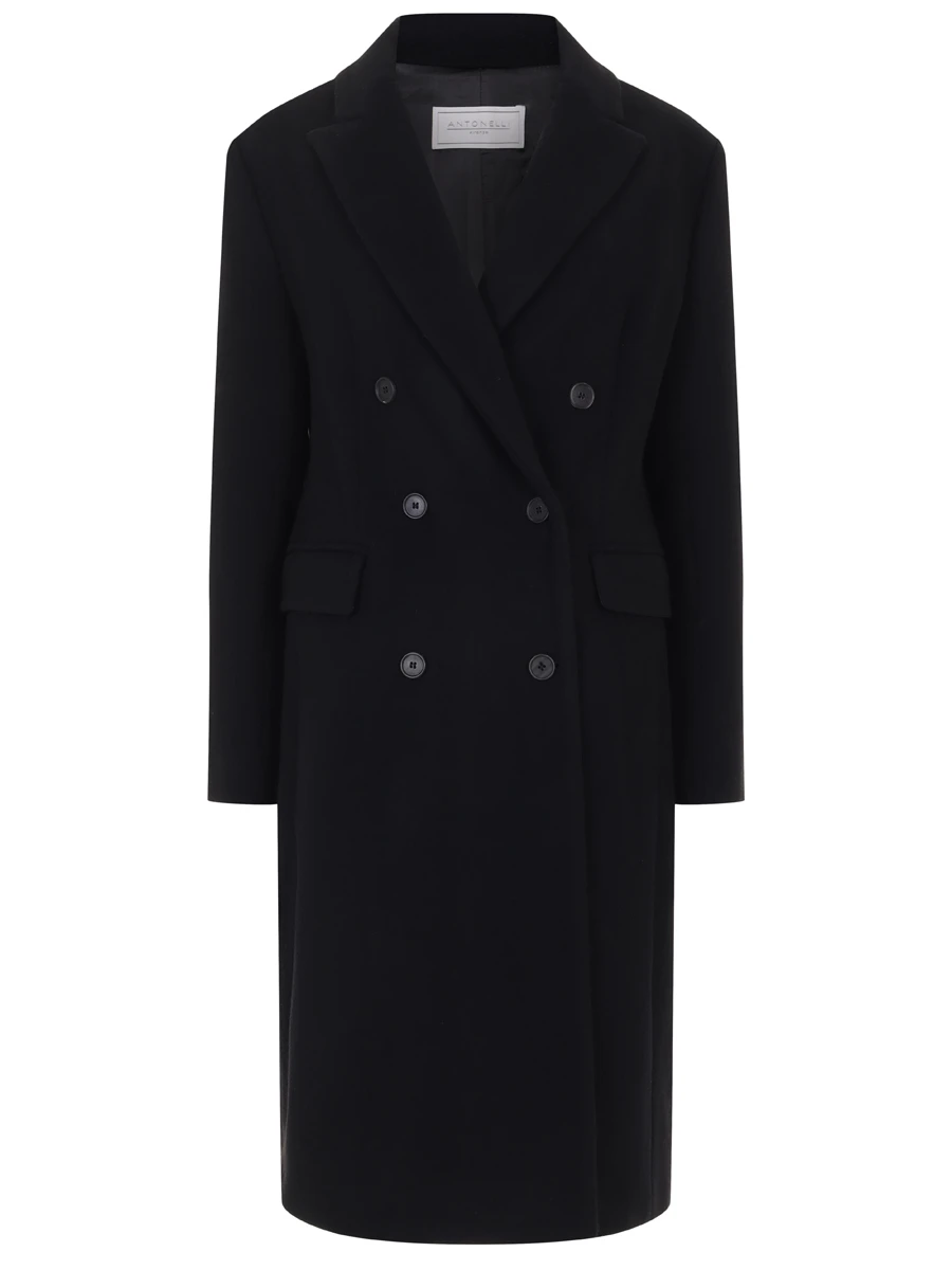 Пальто шерстяное ANTONELLI FIRENZE M7202-865C-999 Черный 