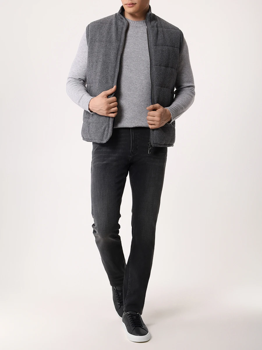 Джинсы Slim Fit хлопковые BOSS 50522501/021 Серый  Фото 2
