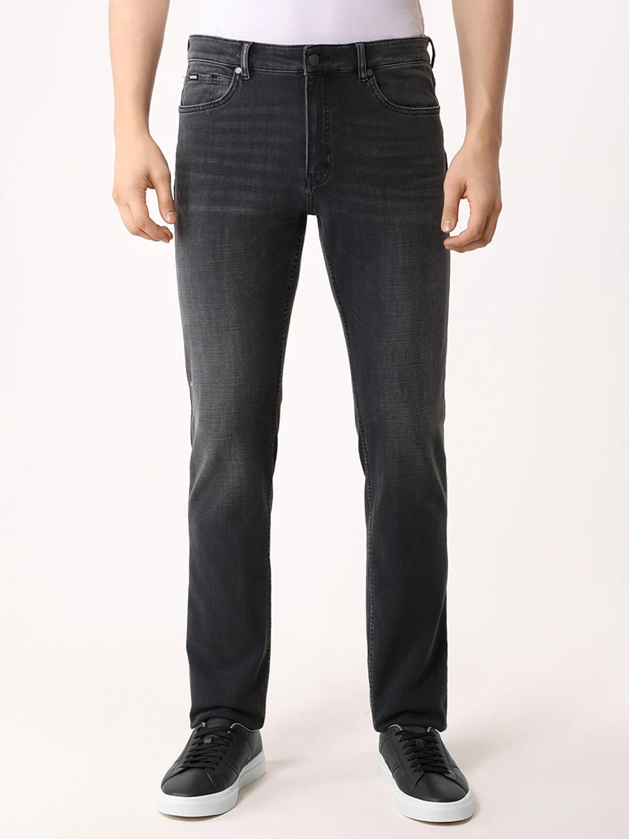 Джинсы Slim Fit хлопковые BOSS 50522501/021 Серый  Фото 4