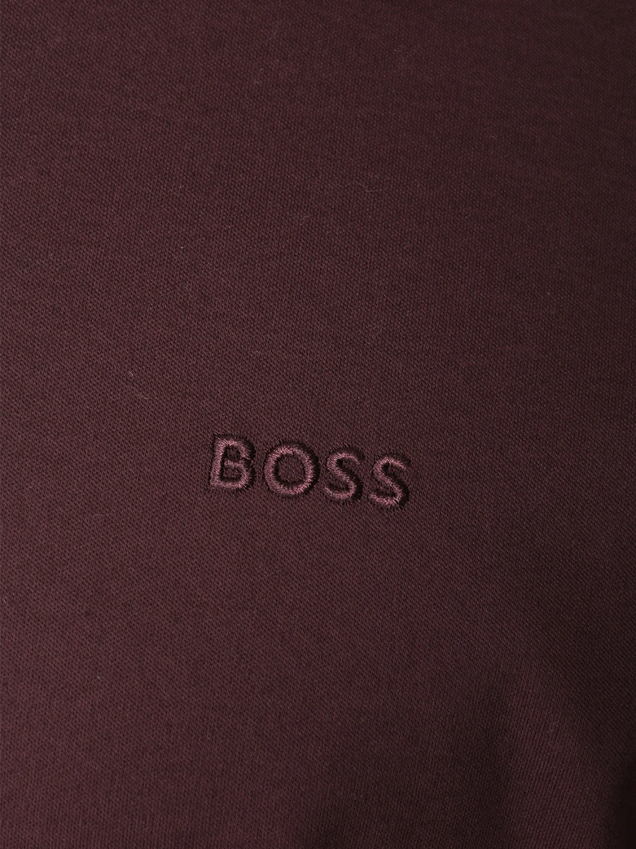 Поло хлопковое BOSS 50468392/642 Бордовый  Фото 6