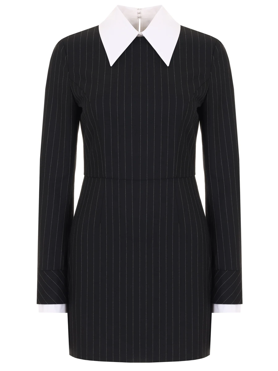 Платье в полоску LAROOM fw25-2467 Черный 