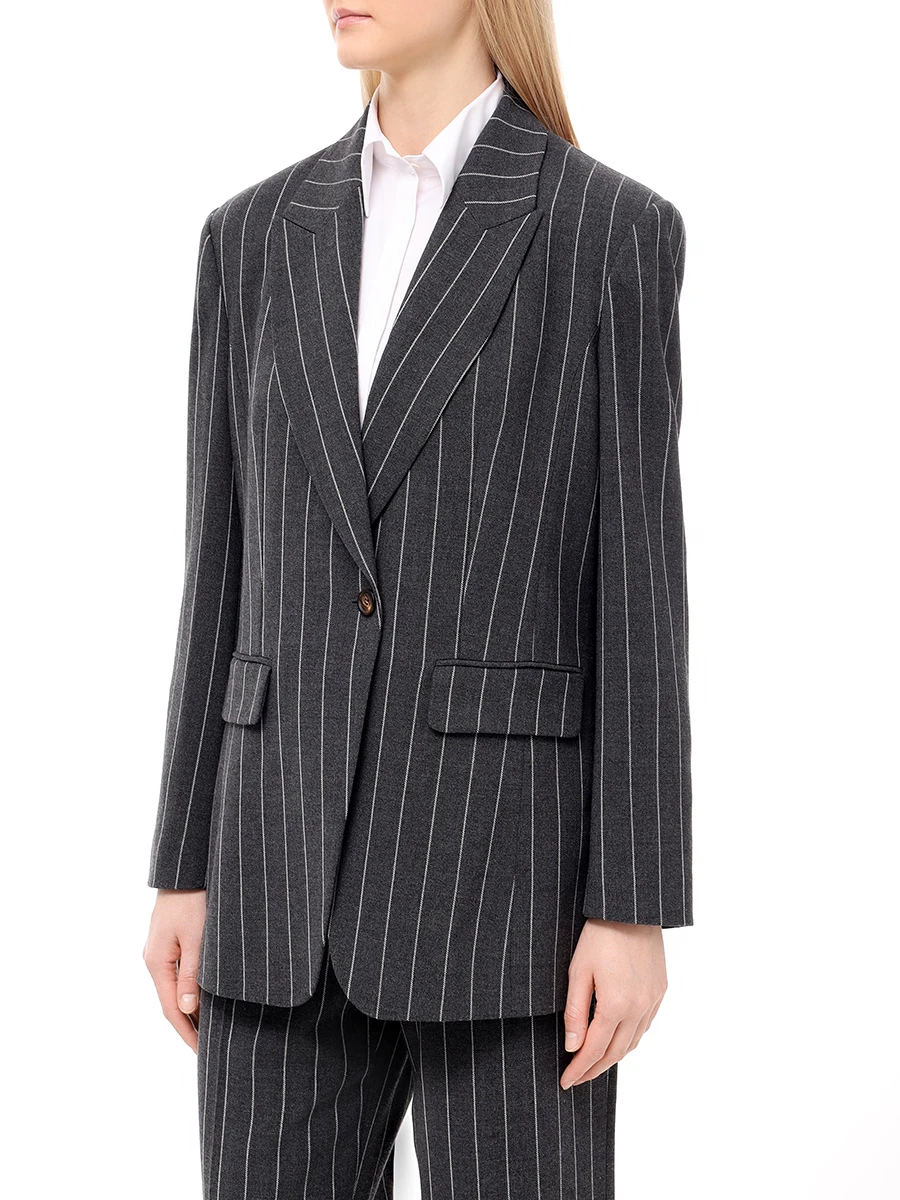 Костюм шерстяной BRUNELLO CUCINELLI MD5857212P/MP585P8708 C010 Темно- Серый  Фото 4