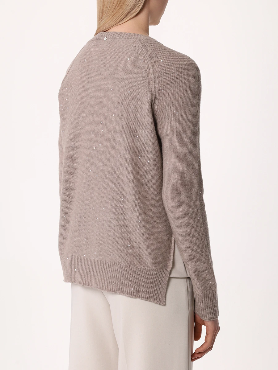 Пуловер шерстяной LORENA ANTONIAZZI I24129VM84A/2989 218 Коричневый  Фото 3