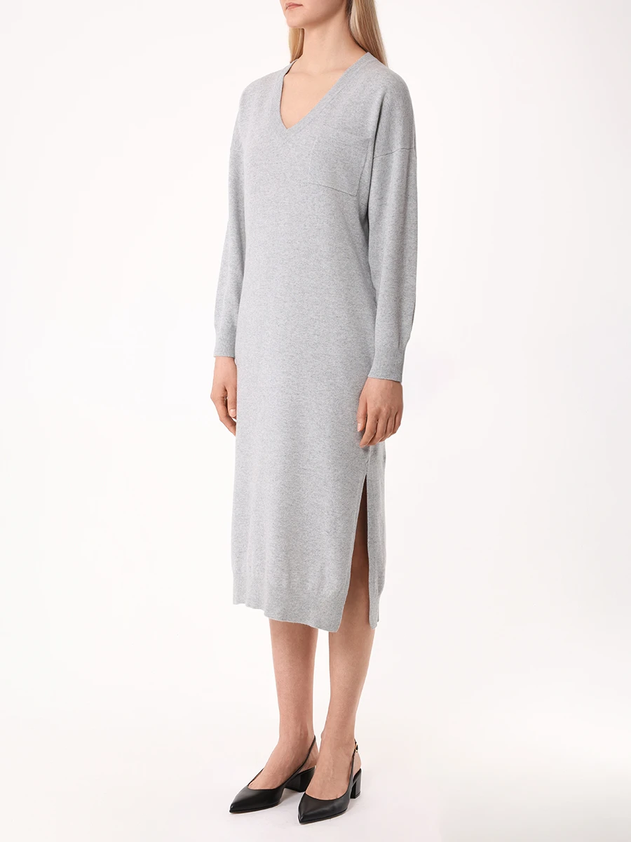 Платье шерстяное LORENA ANTONIAZZI I24123AM96A/2472 920 Серый  Фото 4