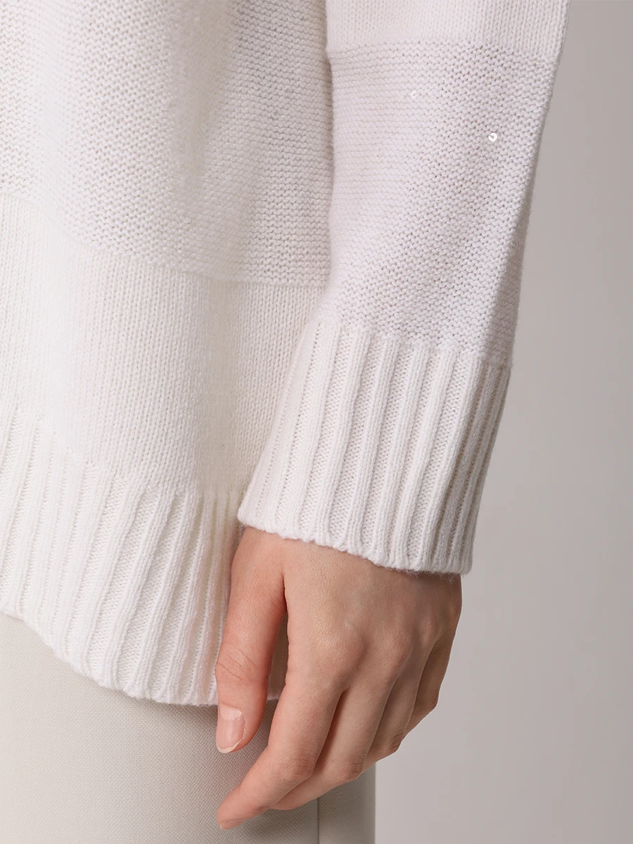 Свитер шерстяной LORENA ANTONIAZZI I24116DM05A/2989 2570 Белый  Фото 5