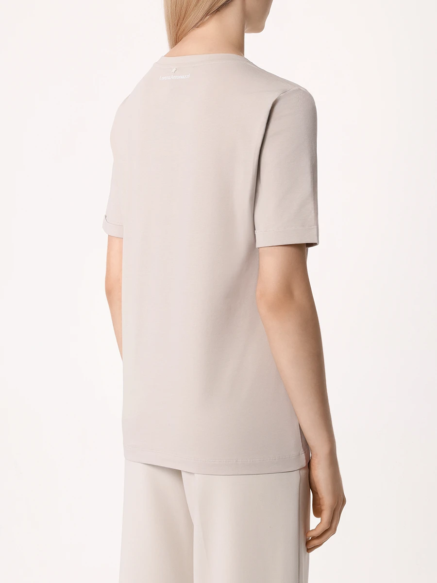 Набор из трех хлопковых футболок LORENA ANTONIAZZI TS24AI/9999S 1000 Черный  Фото 3