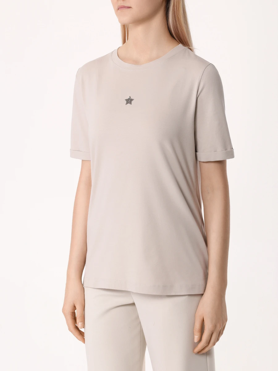 Набор из трех хлопковых футболок LORENA ANTONIAZZI TS24AI/9999S 1000 Черный  Фото 4