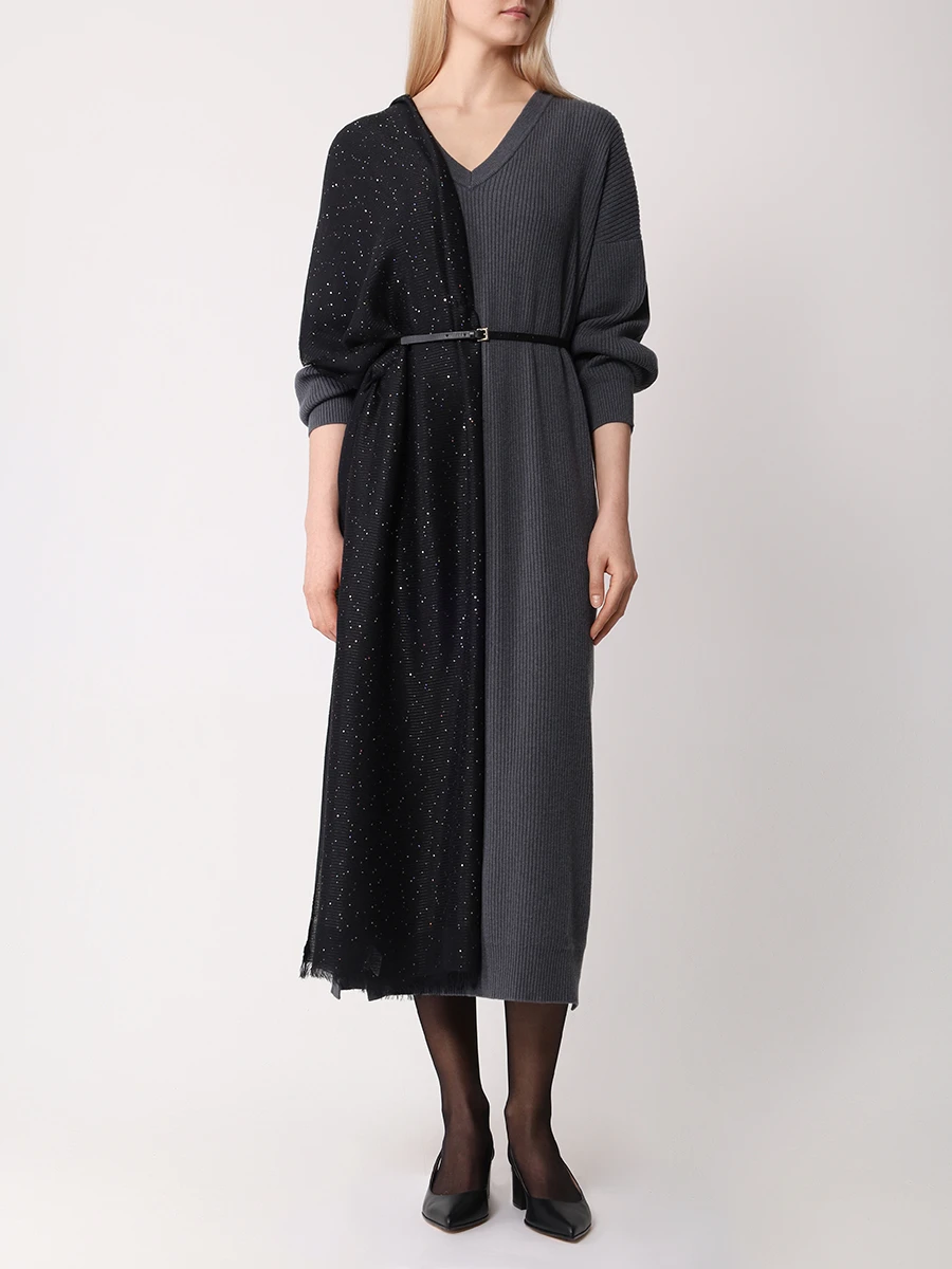 Платье шерстяное LORENA ANTONIAZZI I24121AM96B/2472 2117 Темно Серый  Фото 2