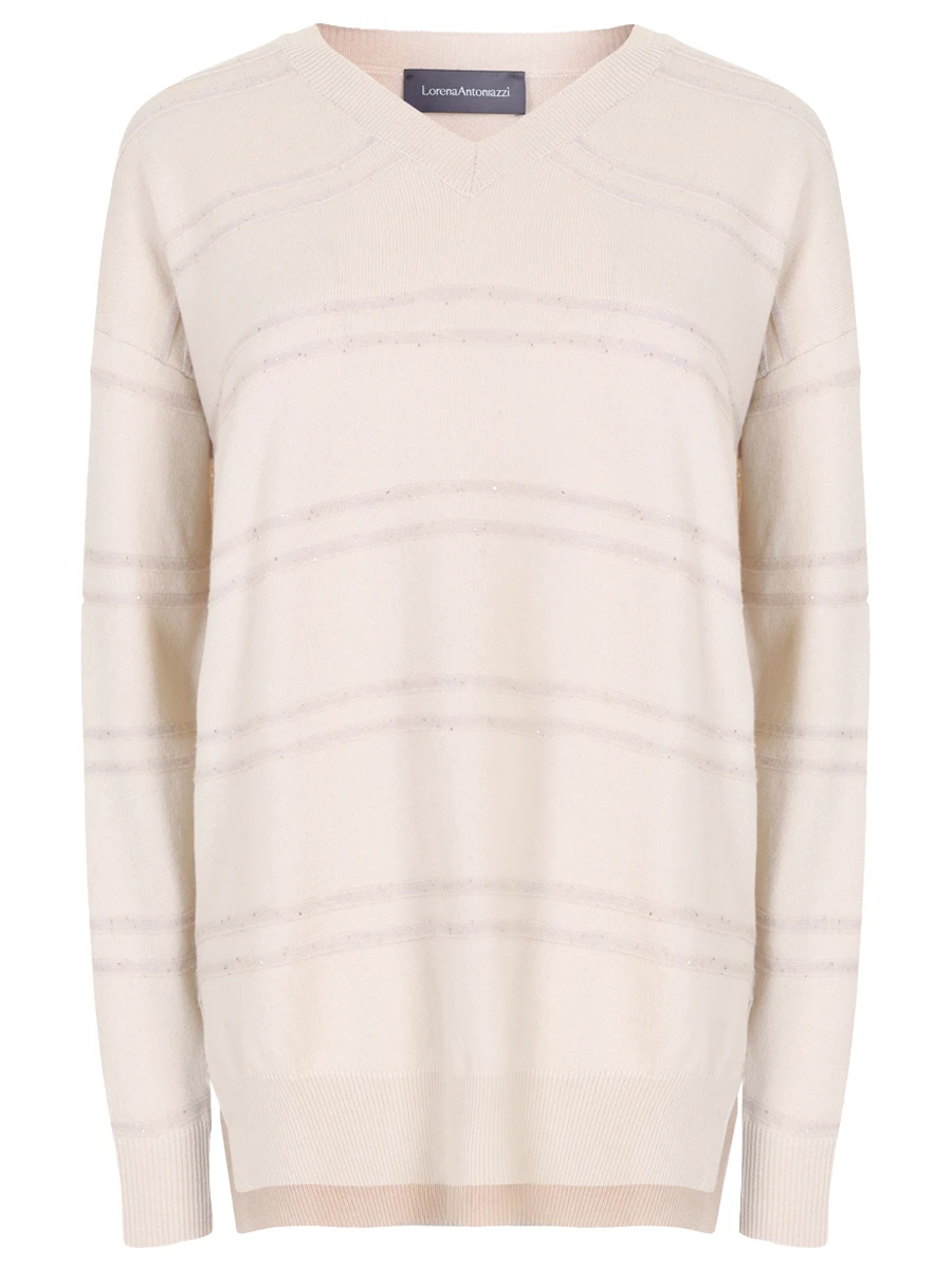 Пуловер шерстяной LORENA ANTONIAZZI I24146VM26C/2472 2361 Бежевый 