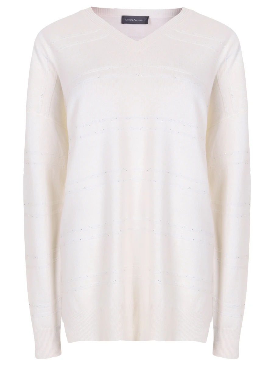Пуловер шерстяной LORENA ANTONIAZZI I24146VM26C/2472 2360 Белый 