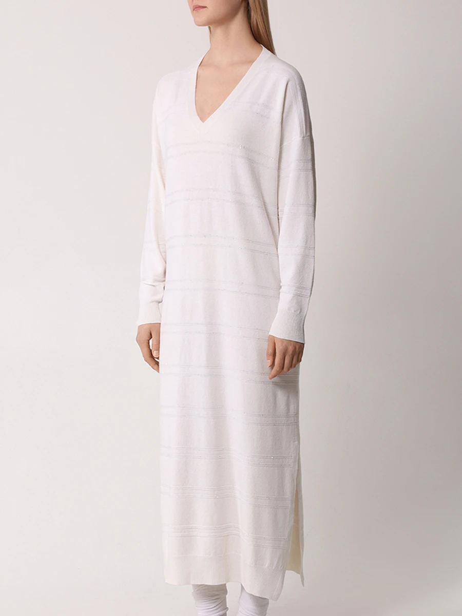 Платье шерстяное LORENA ANTONIAZZI I24146AM26C/2472 2360 Белый  Фото 4