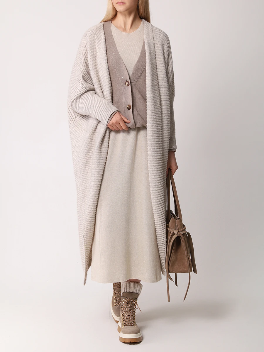 Платье шерстяное LORENA ANTONIAZZI I24144AM15B/2834 2341 Кремовый  Фото 2