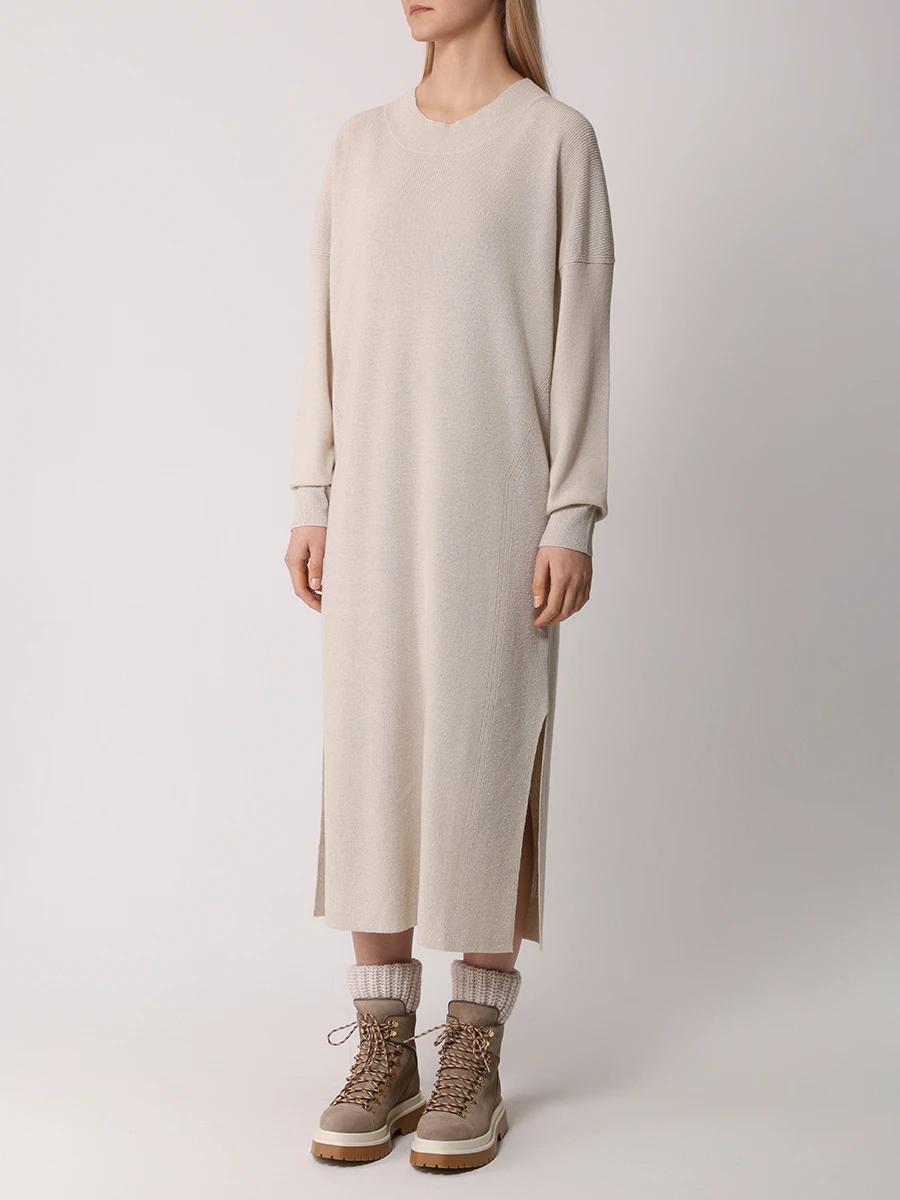 Платье шерстяное LORENA ANTONIAZZI I24144AM15B/2834 2341 Кремовый  Фото 4