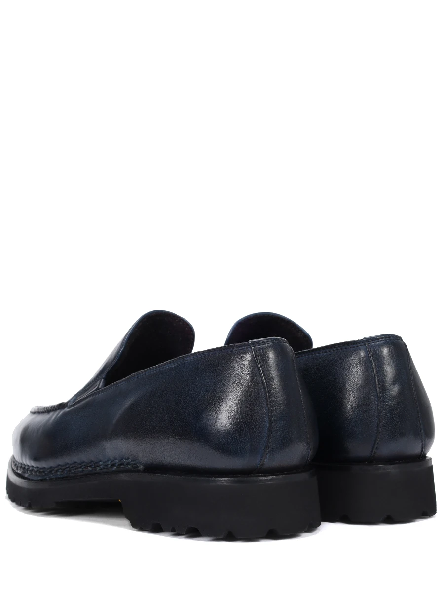 

Лоферы кожаные на байке, Синий, DOME SPLIT