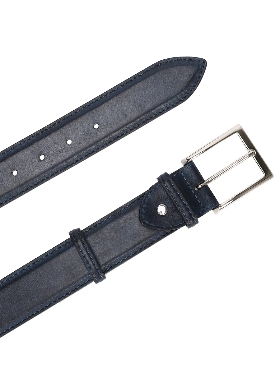 Ремень кожаный BONTONI BELT 120/4 Синий  Фото 3