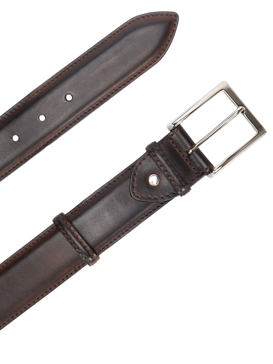 Ремень кожаный BONTONI BELT 120/4 Коричневый  Фото 3