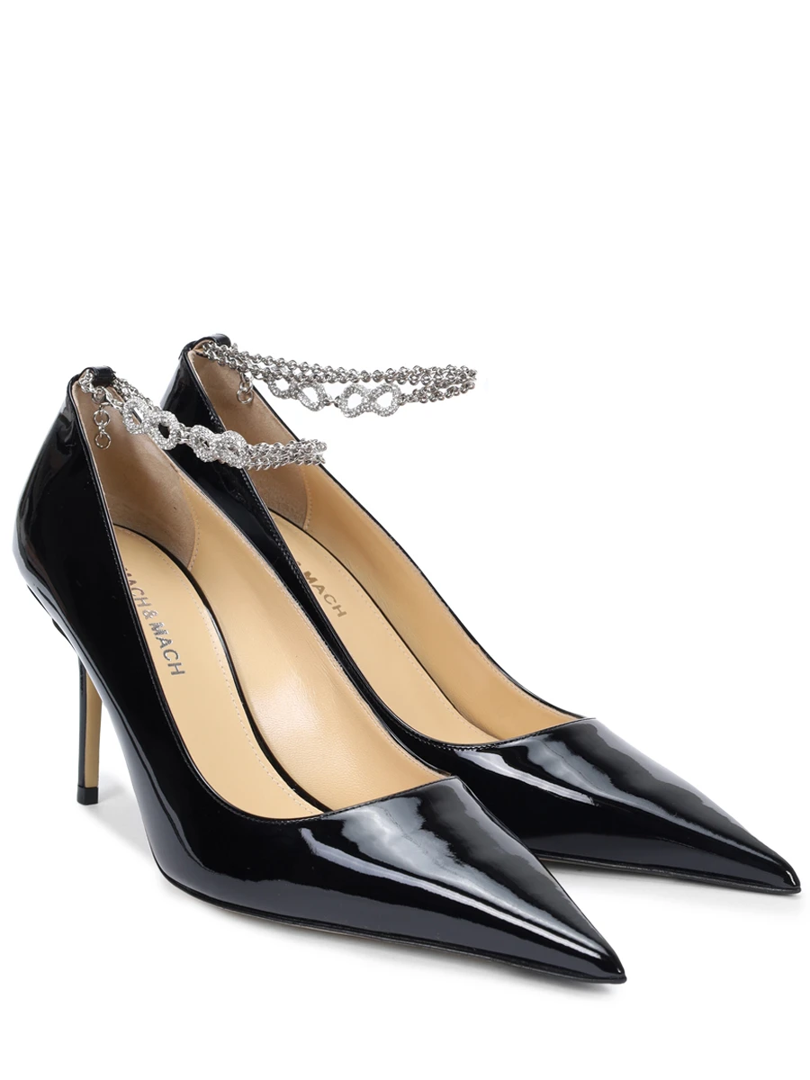 Туфли кожаные MACH&MACH PF24-S0757-85-PAT-BLK Черный  Фото 2