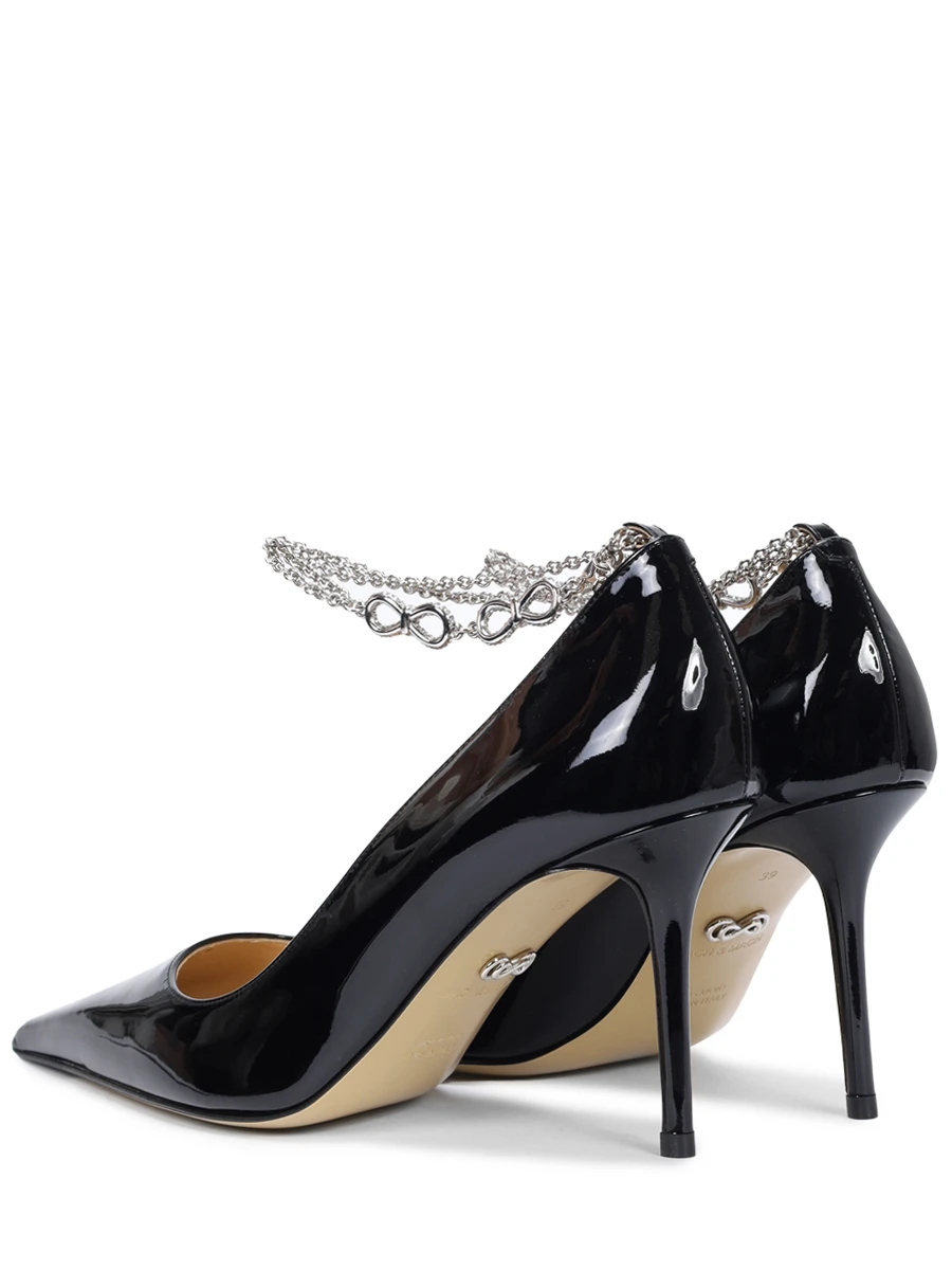 Туфли кожаные MACH&MACH PF24-S0757-85-PAT-BLK Черный  Фото 4