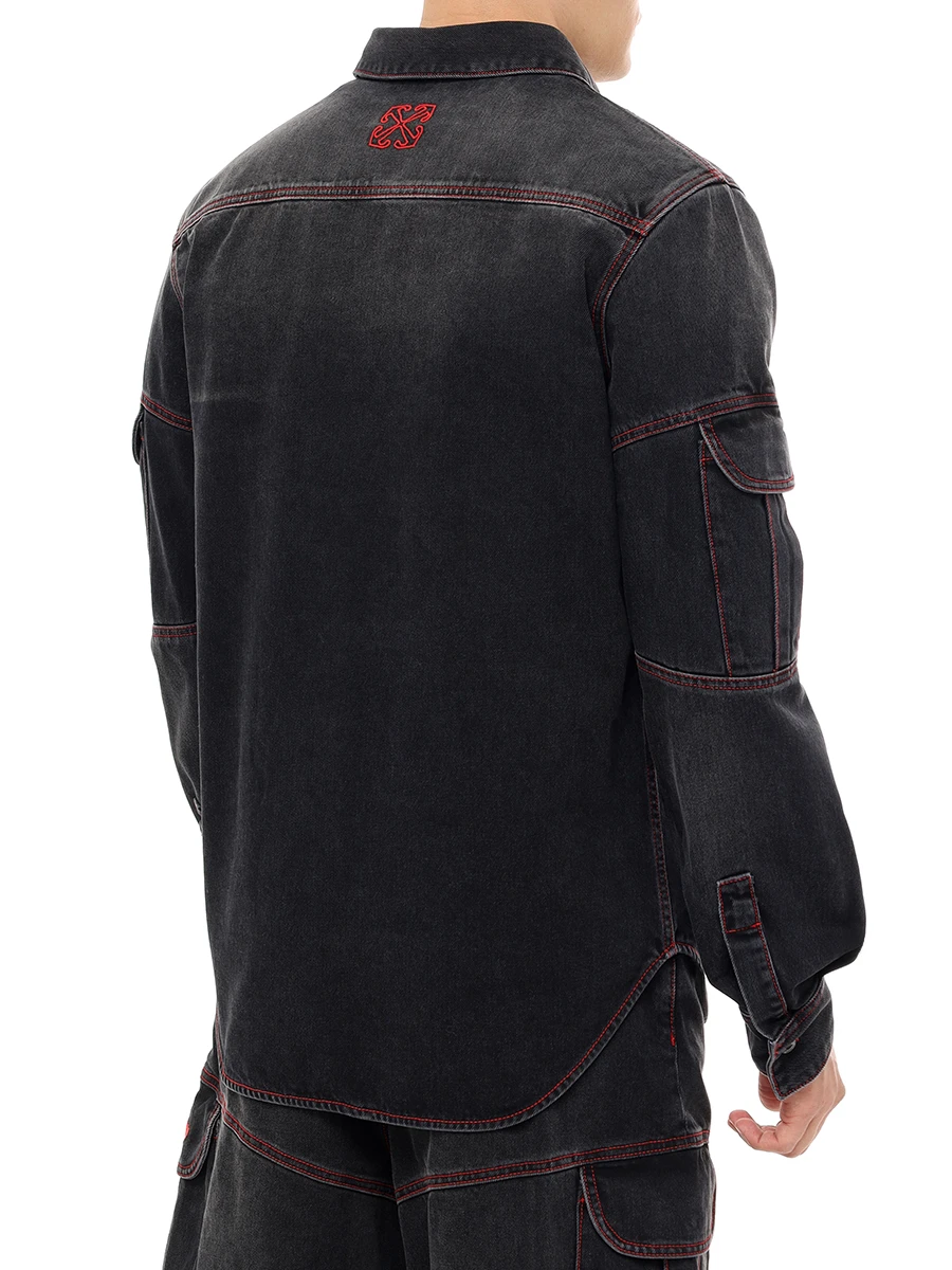 

Рубашка Regular Fit джинсовая, Черный, OMYD05CF24DEN001 1325