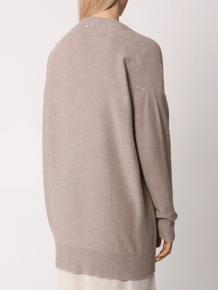 Кардиган шерстяной LORENA ANTONIAZZI I24101CM09E/I24101CE67A/2989 218 Коричневый  Фото 4