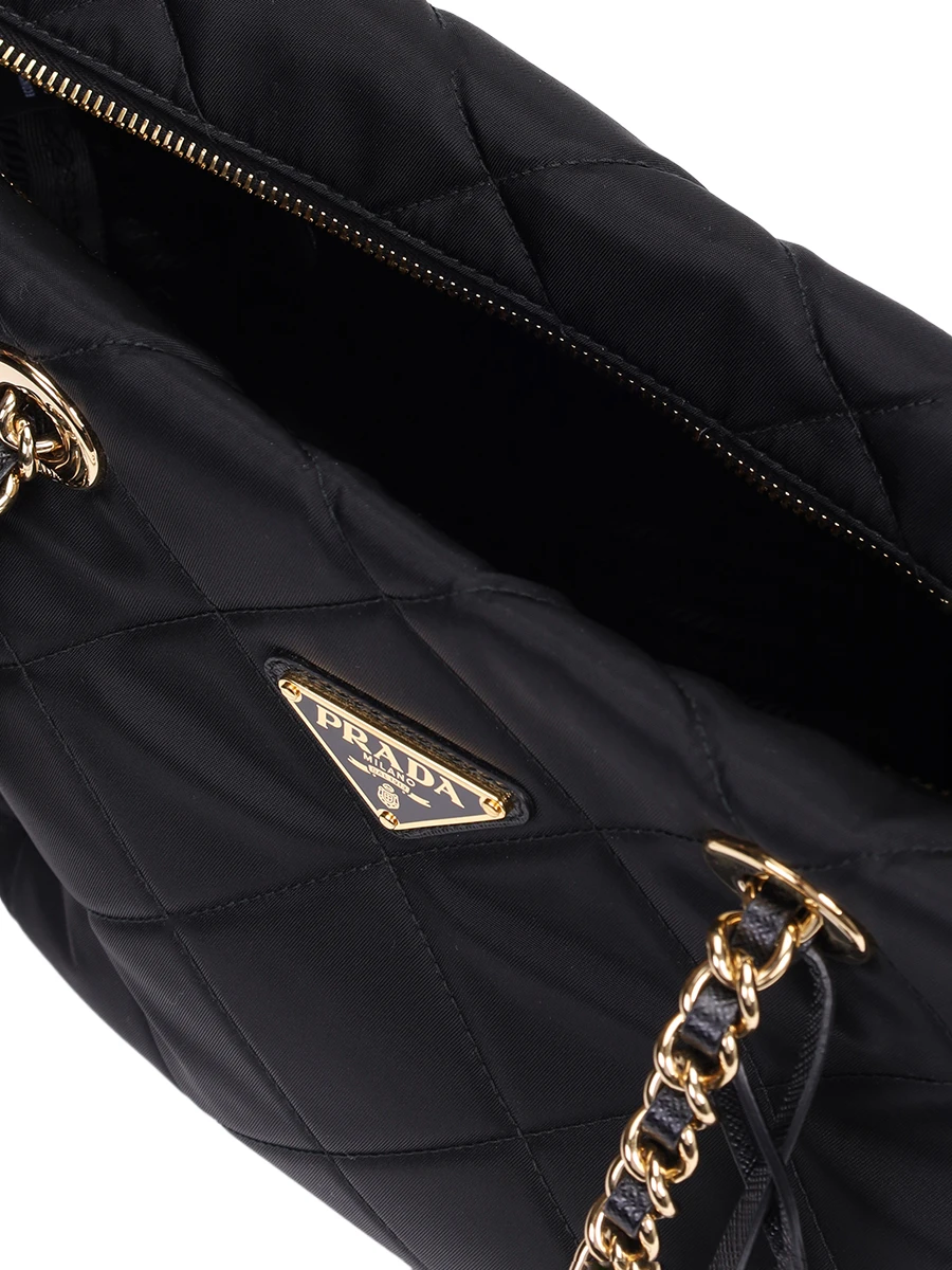 Сумка текстильная PRADA 1BG467VC002AOS F0002 Черный  Фото 4