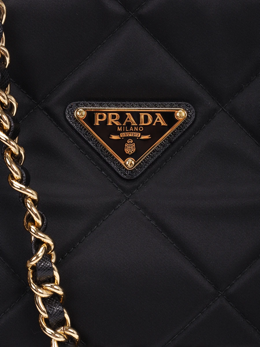 Сумка текстильная PRADA 1BG467VC002AOS F0002 Черный  Фото 5